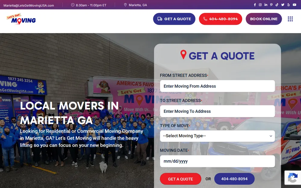 Let's Get Moving Marietta homepage