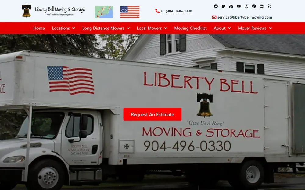 Liberty Bell Moving & Storage homepage