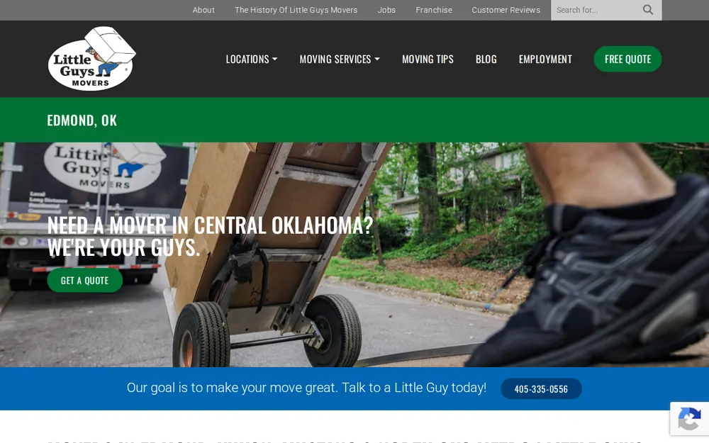 Little Guys Movers Edmond homepage