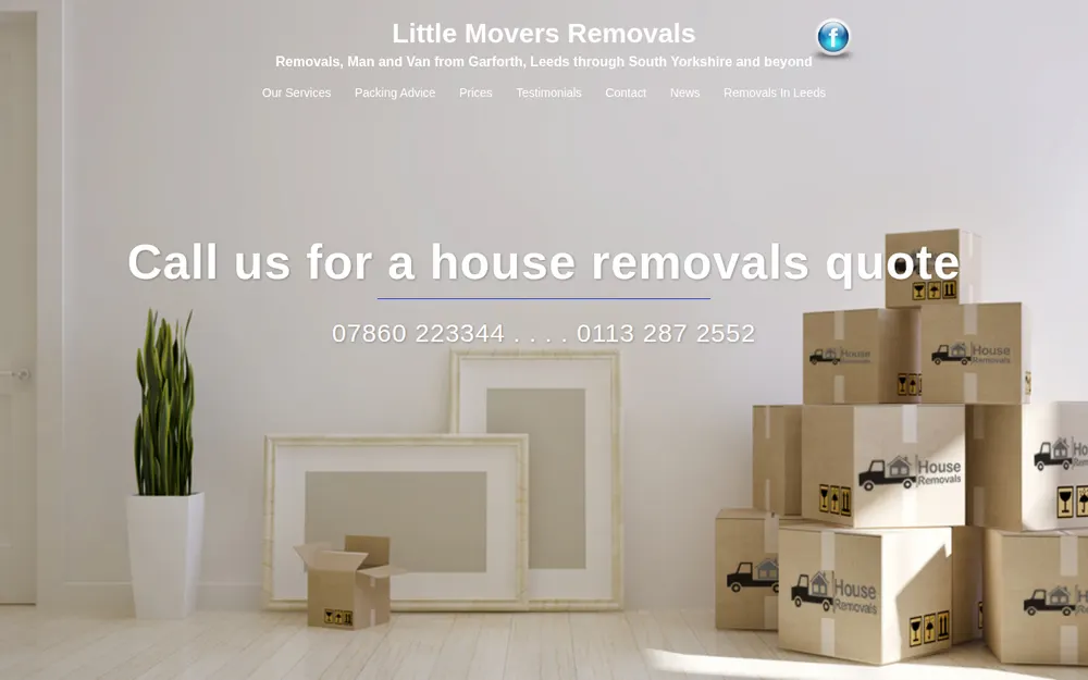 Little Movers Removals homepage
