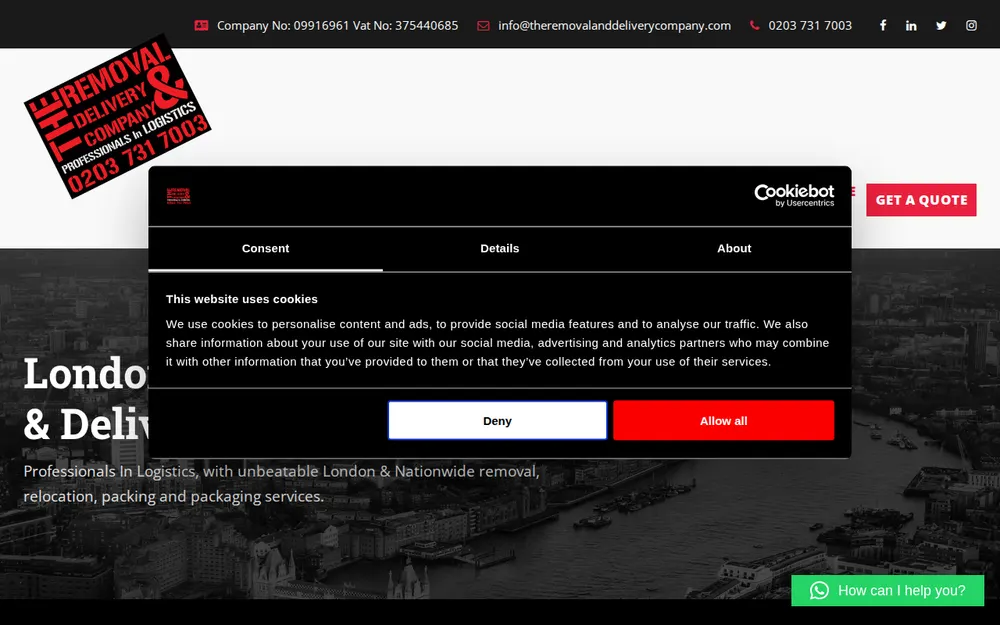 LMV Movers Ltd homepage