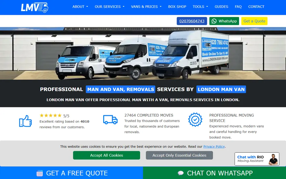 LMV Transport Ltd homepage