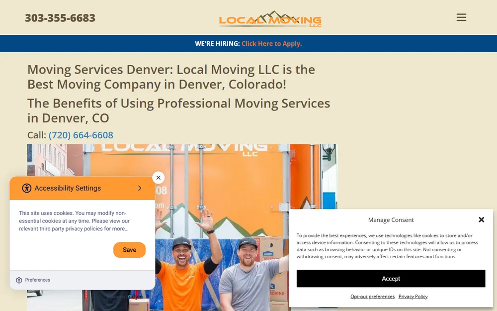 Local Moving homepage