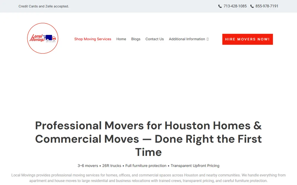 Local Movings homepage