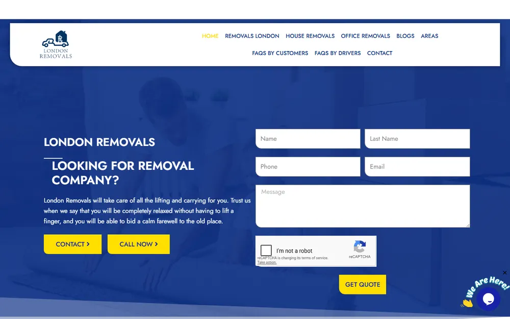 London Removals homepage