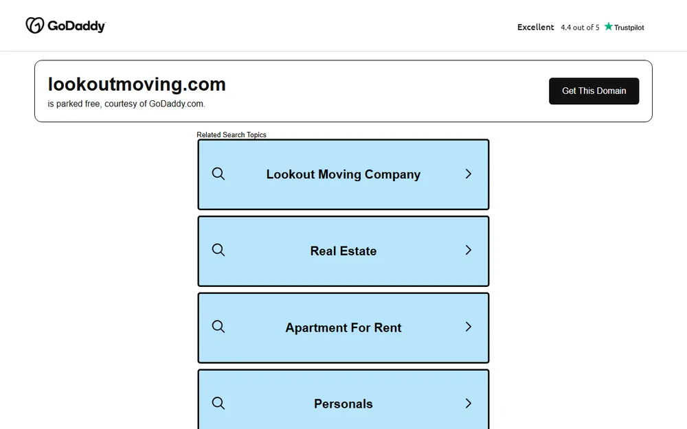 Lookout Moving Company homepage