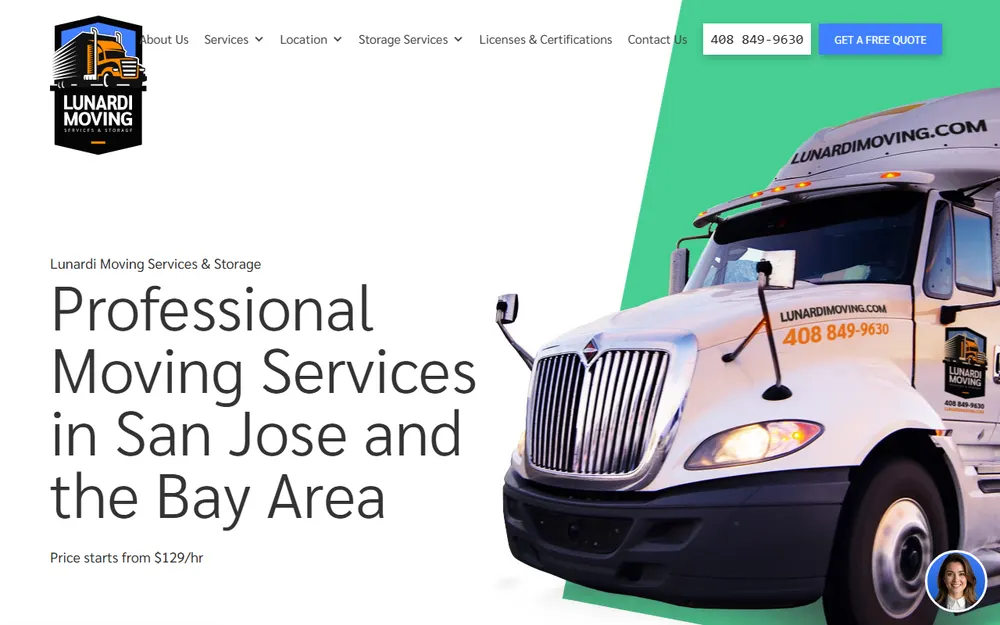 Lunardi Moving Services & Storage LLC homepage