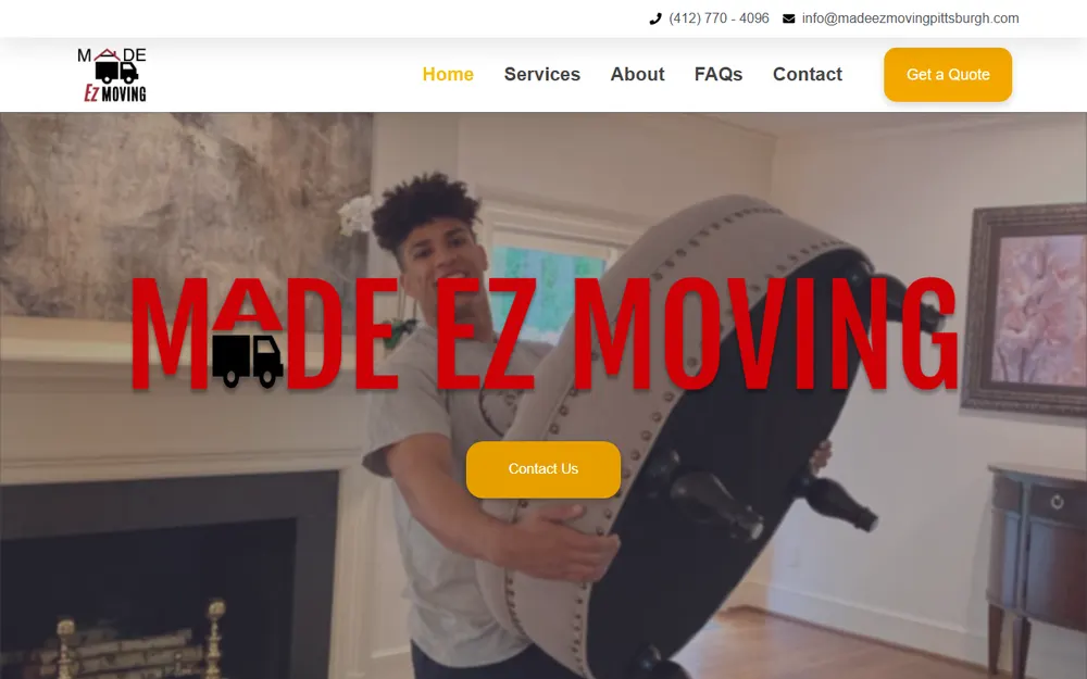 Made EZ Moving homepage