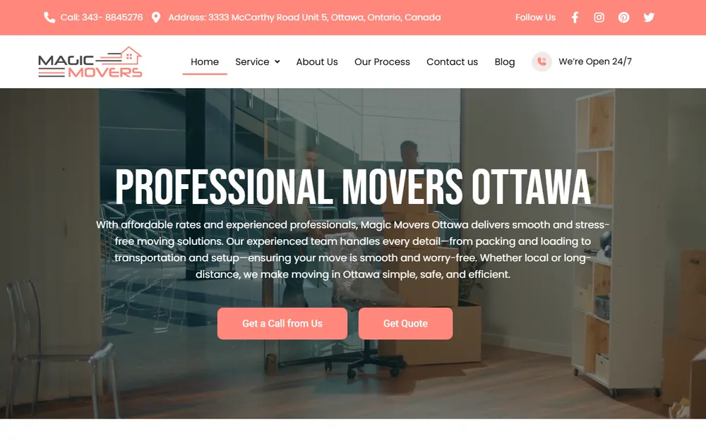 Magic Movers homepage