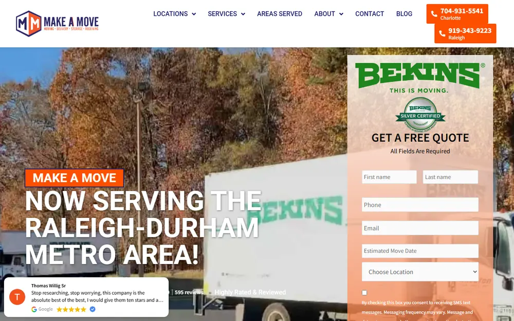 Make A Move homepage