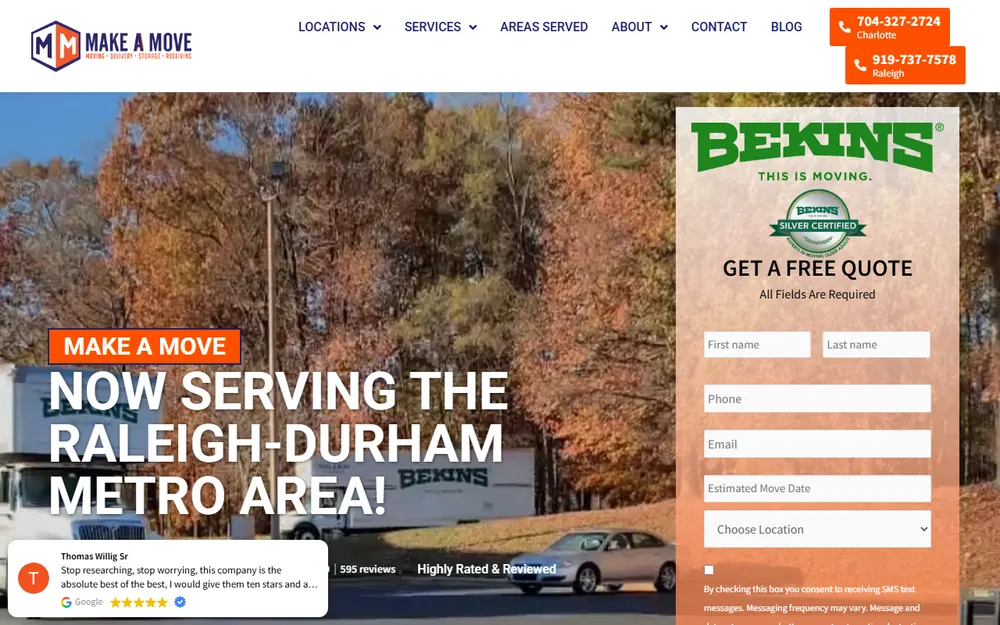 Make A Move homepage