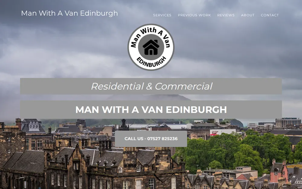 Man With A Van Edinburgh homepage
