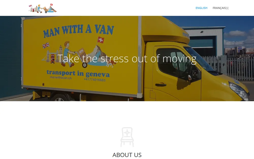 Man With A Van SàRL homepage