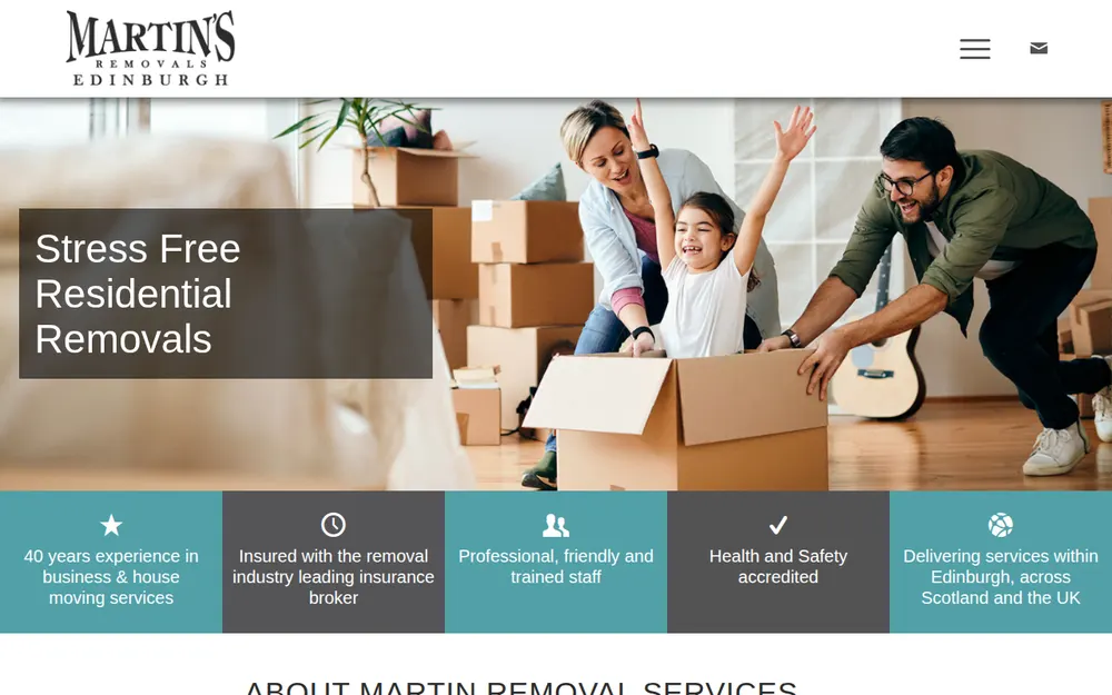 Martins Removal Services homepage