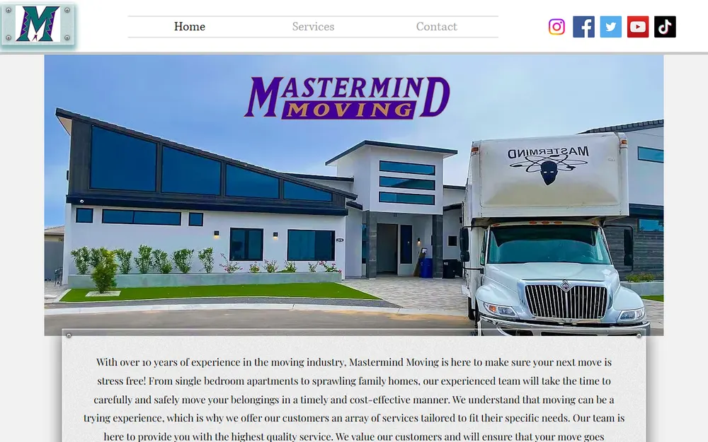 Mastermind Moving LLC homepage