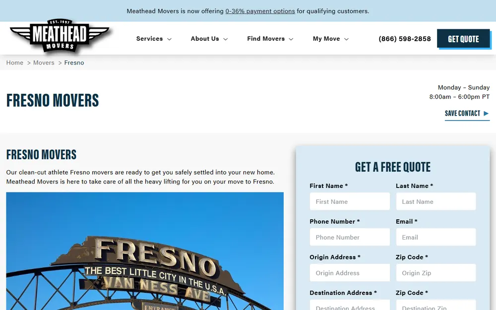 Meathead Movers homepage