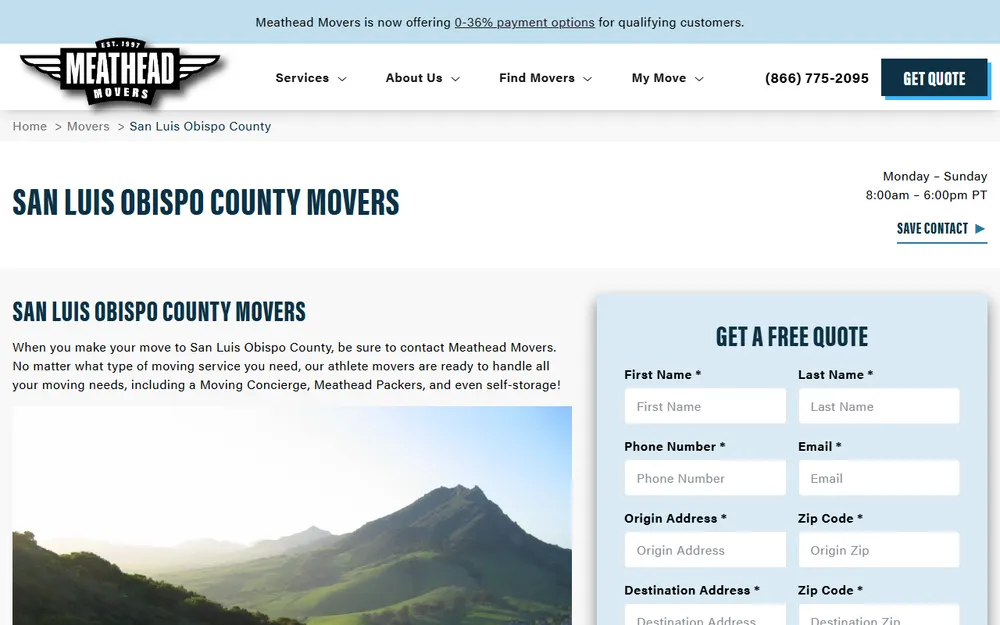 Meathead Movers homepage