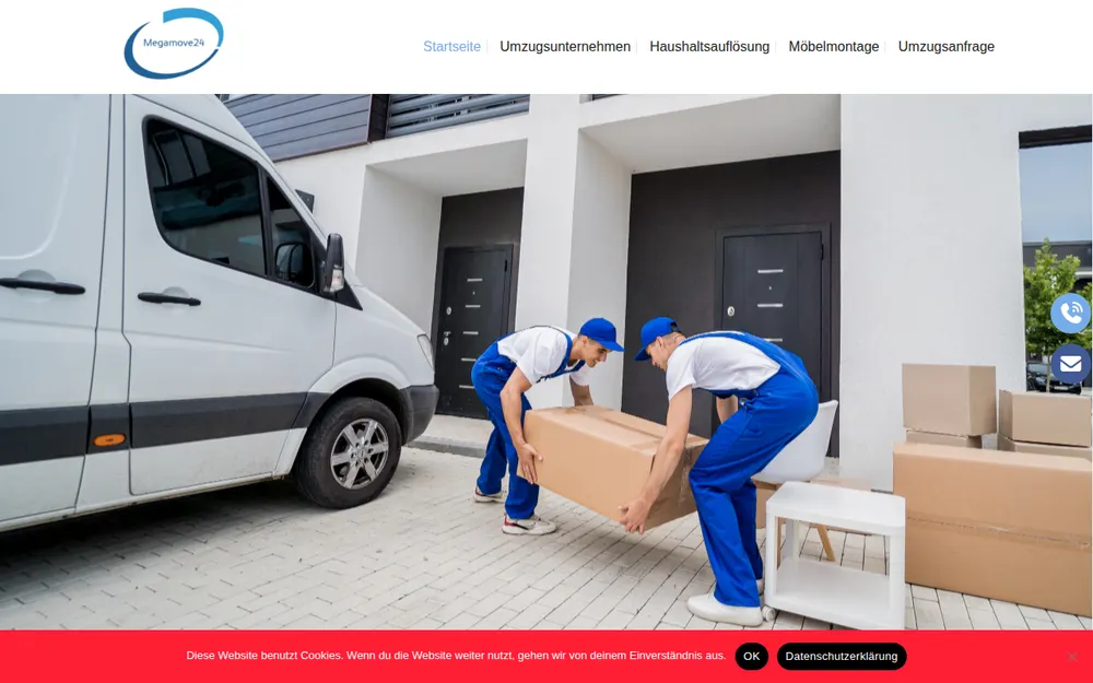 MegaMove24 Umzüge Frankfurt am Main Umzugsunternehmen | Umzugsfirma | Umzugshelfer homepage