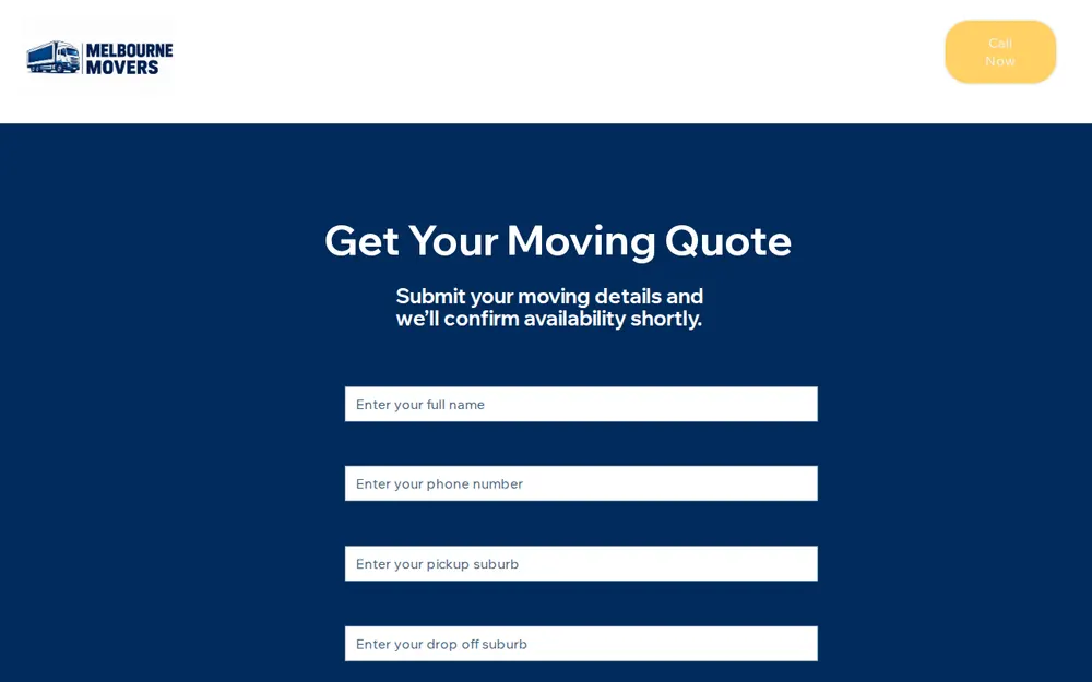 Melbourne Movers & Removals homepage