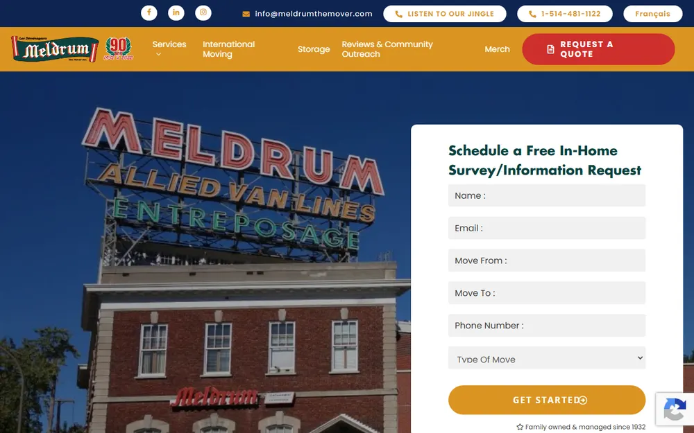 Meldrum The Mover Inc. homepage