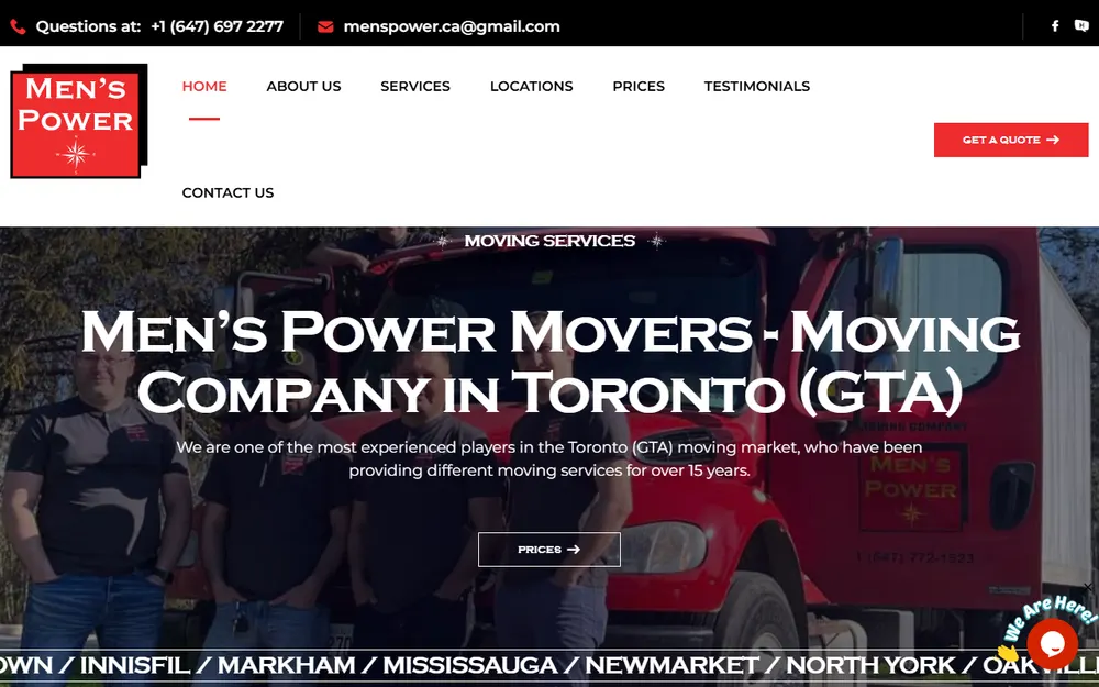 Men's Power Movers homepage