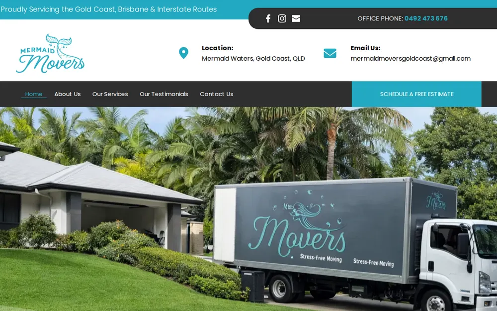 Mermaid Movers homepage