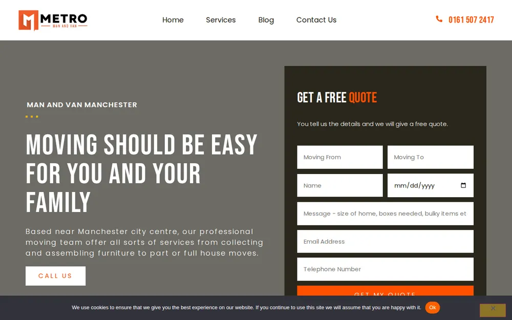 METRO MAN AND VAN homepage