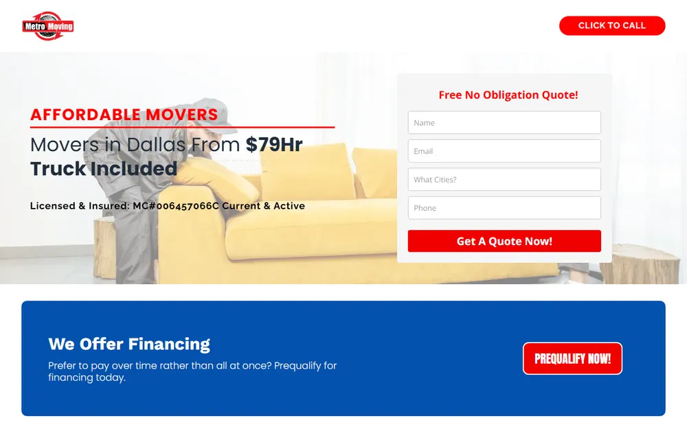 Metro Moving Company LLC homepage