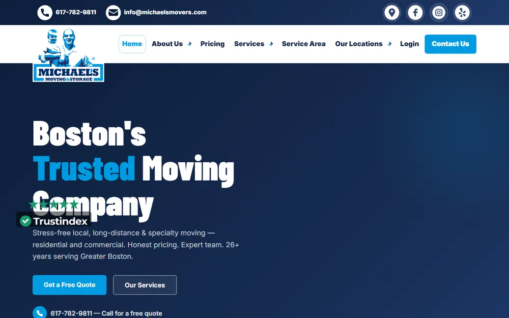 Michael's Moving & Storage homepage