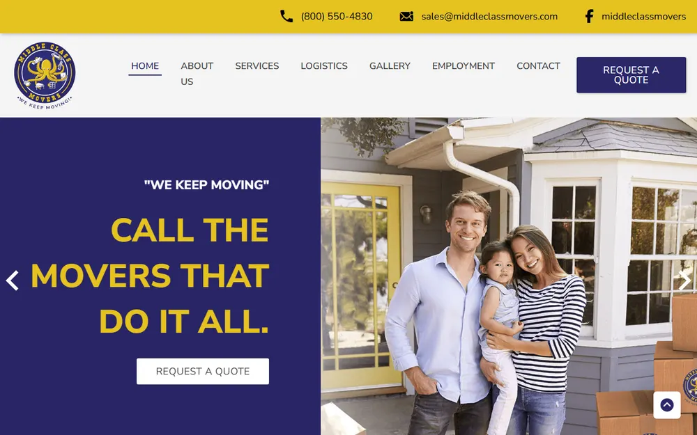 Middle Class Movers homepage