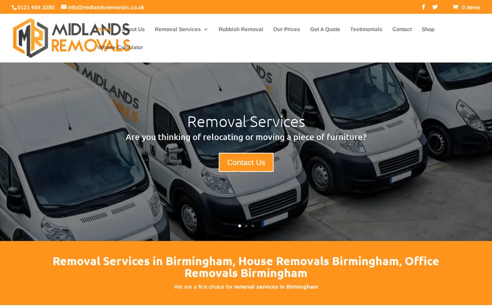 Midlands Removals homepage
