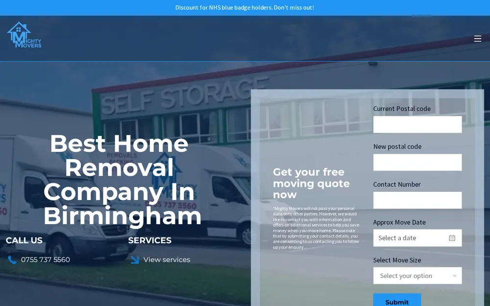 Mighty Movers Ltd. homepage