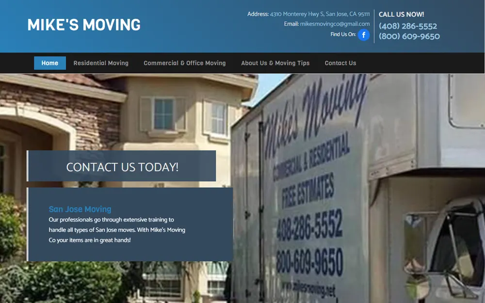 Mike's Moving homepage