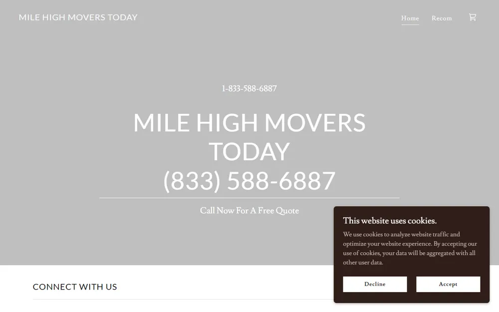 Mile High Movers Today Denver Colorado homepage