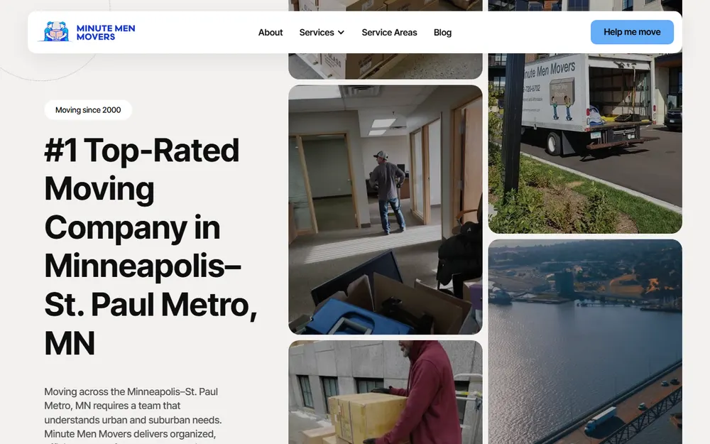 Minute Men Movers homepage
