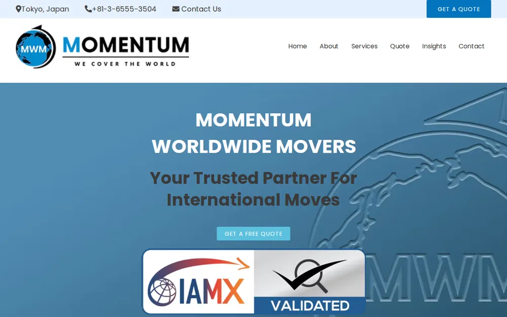 Momentum Worldwide Movers Company, Ltd. homepage