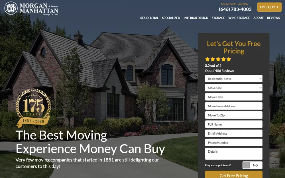 Morgan Manhattan Moving and Storage homepage