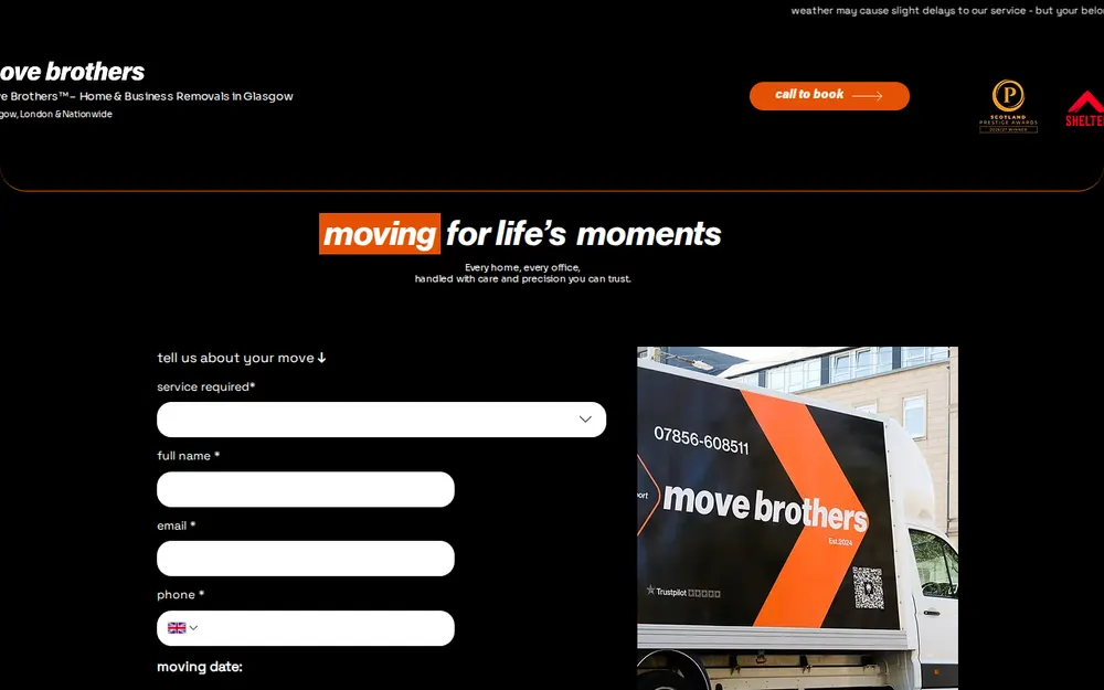 Move Brothers Glasgow homepage