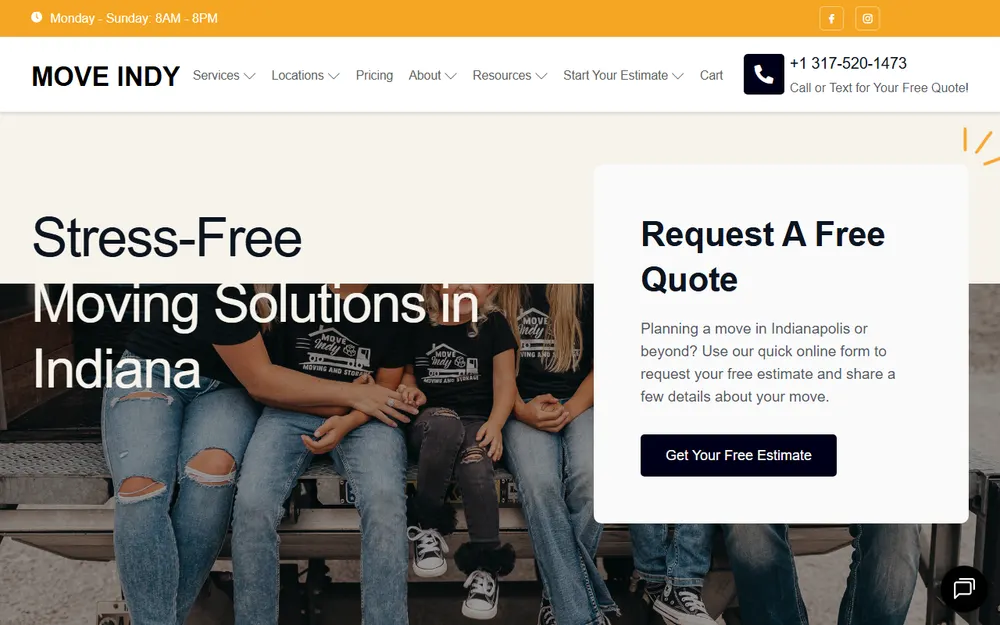 Move Indy homepage
