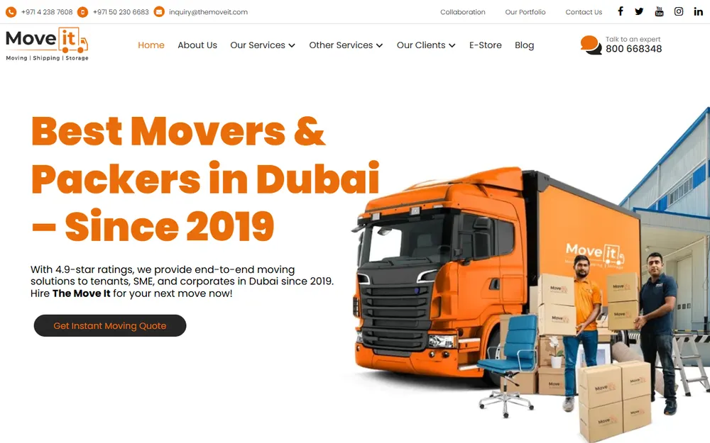 Move It Cargo Packaging and Movers LLC homepage
