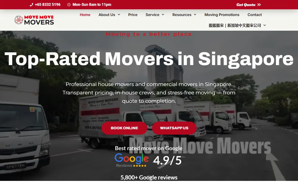Move Move Movers homepage