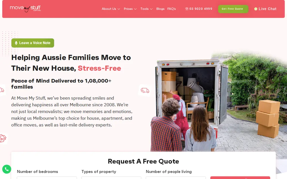Move My Stuff - Removalists Melbourne homepage