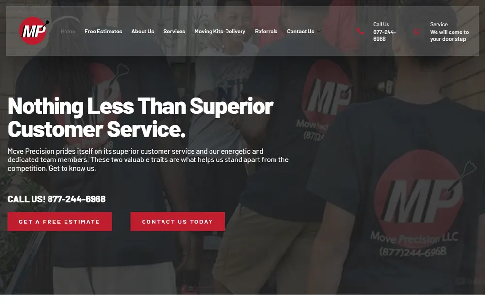 Move Precision homepage