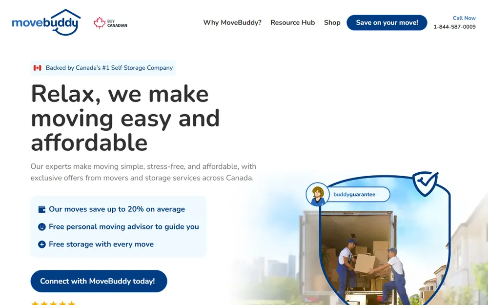 MoveBuddy homepage