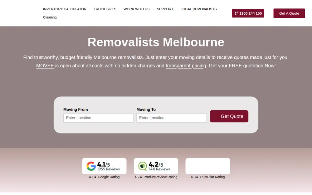 Movee homepage