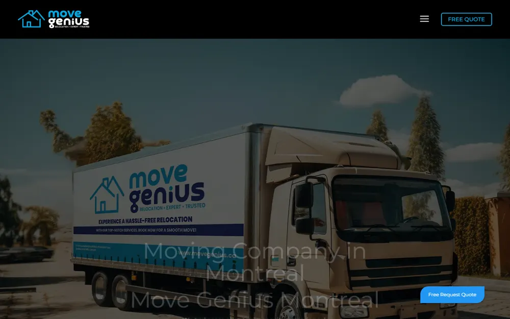 Movegenius Déménagement Montreal homepage