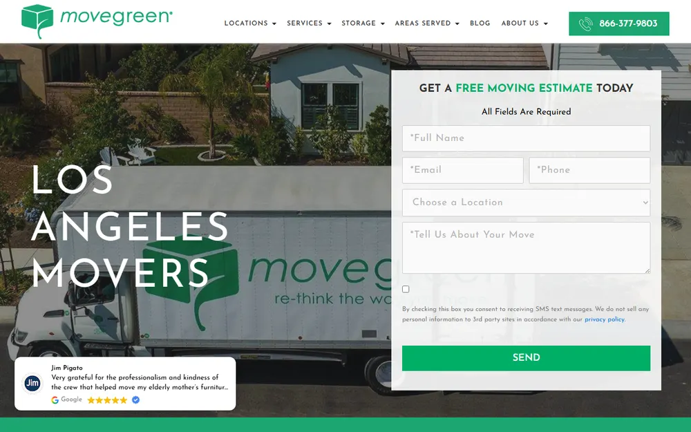 Movegreen homepage