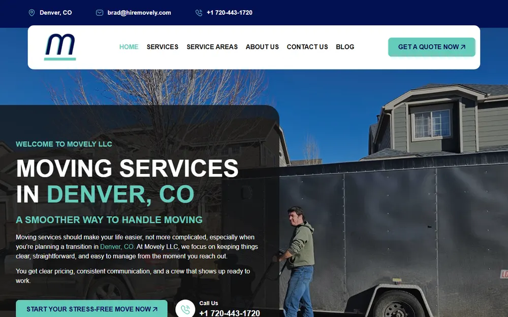Movely of Denver - Moving and Junk Professionals homepage