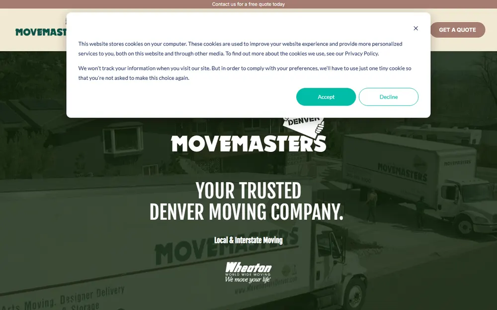Movemasters, Inc. homepage