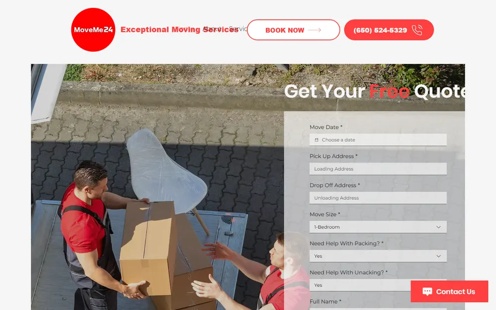 MoveMe24 homepage